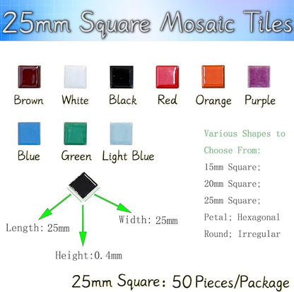 50 Pieces Mix Color Mosaic Tiles - Image 2