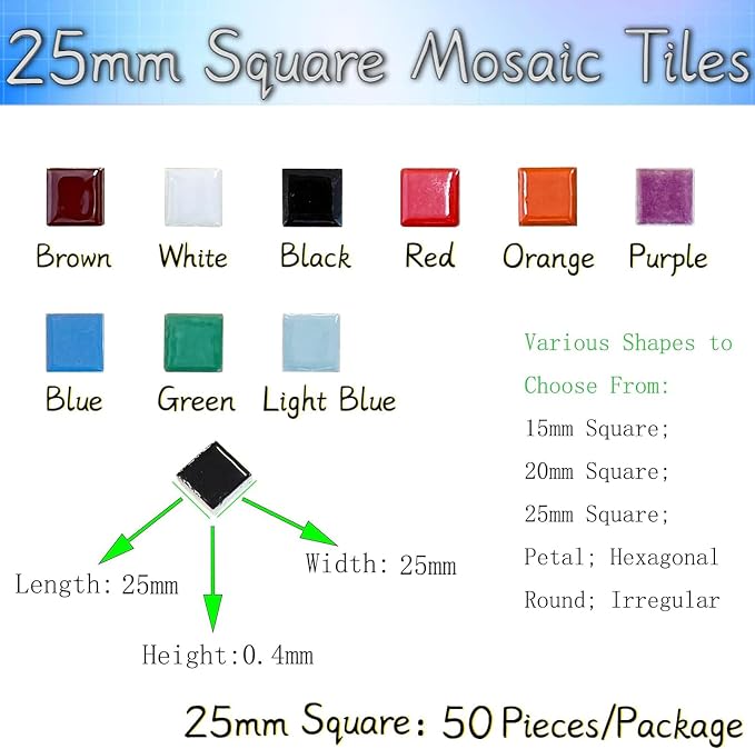 50 Pieces Purple Red Mosaic Tile - Image 2