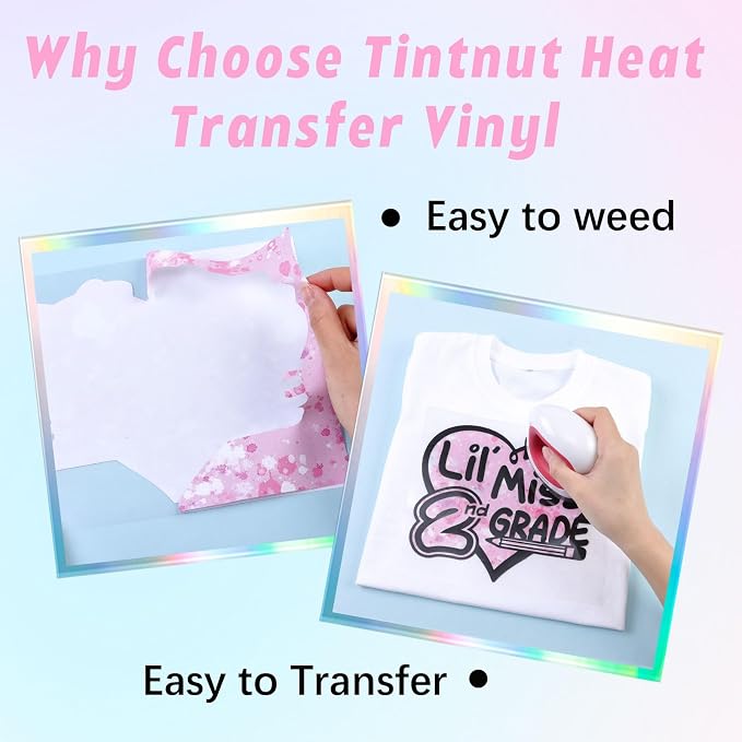 Tintnut Pink White Splash Heat Transfer Vinyl - Image 3