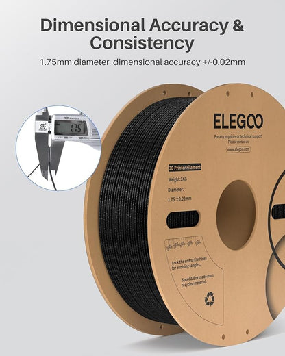 ELEGOO PLA Filament 1.75mm Sparkle Green 1KG, Glitter Twinkling 3D Printer - Image 4