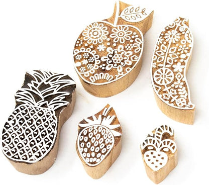 Hashcart Wooden Indian Traditional Design Printing Stamps/Blocks by Hashcart
