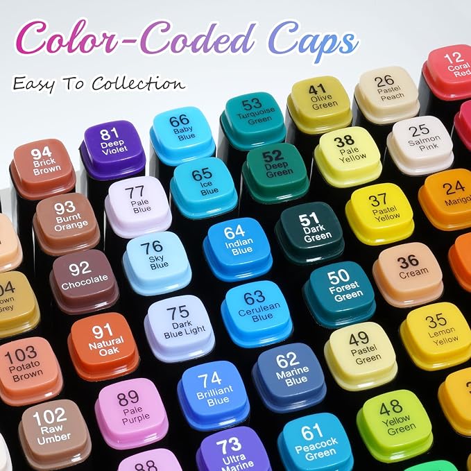 168 Colors Alcohol Markers Set, Professional Drawing Markers - Image 5