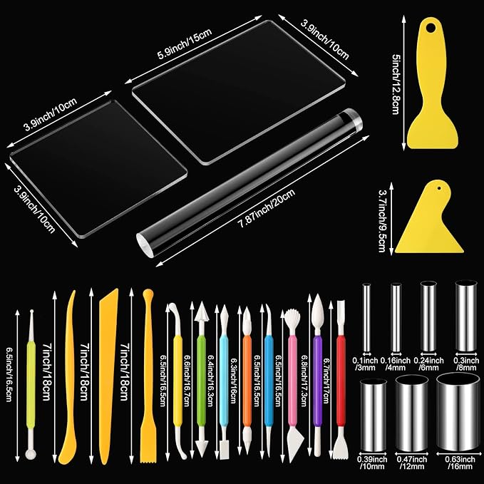 Honoson 24 Pcs Clay Sculpting Tools Kits Polymer Clay Tools DIY Set - Image 3