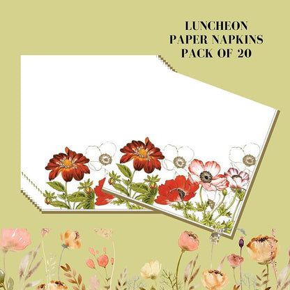 20-ct 13x13 Flowers Paper Luncheon Decoupage Napkins, 3-Ply Servilletas Printed - Image 4