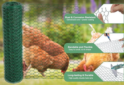 Chicken Wire for Floral Arrangements, 15.7 x 157 Inches Green Mesh, 0.6 Inch - Image 5