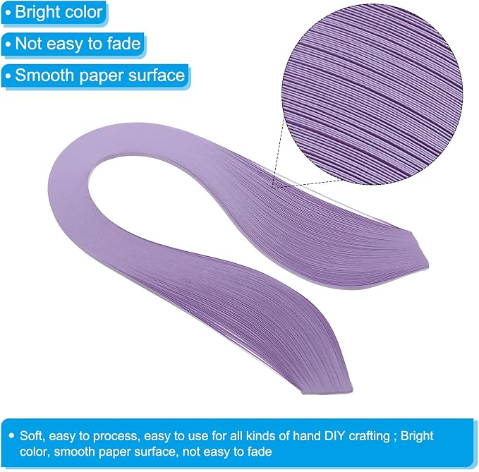 PATIKIL 600pcs Quilling Strips Paper 1/8" 39cm Origami Paper Quilling Strip - Image 3
