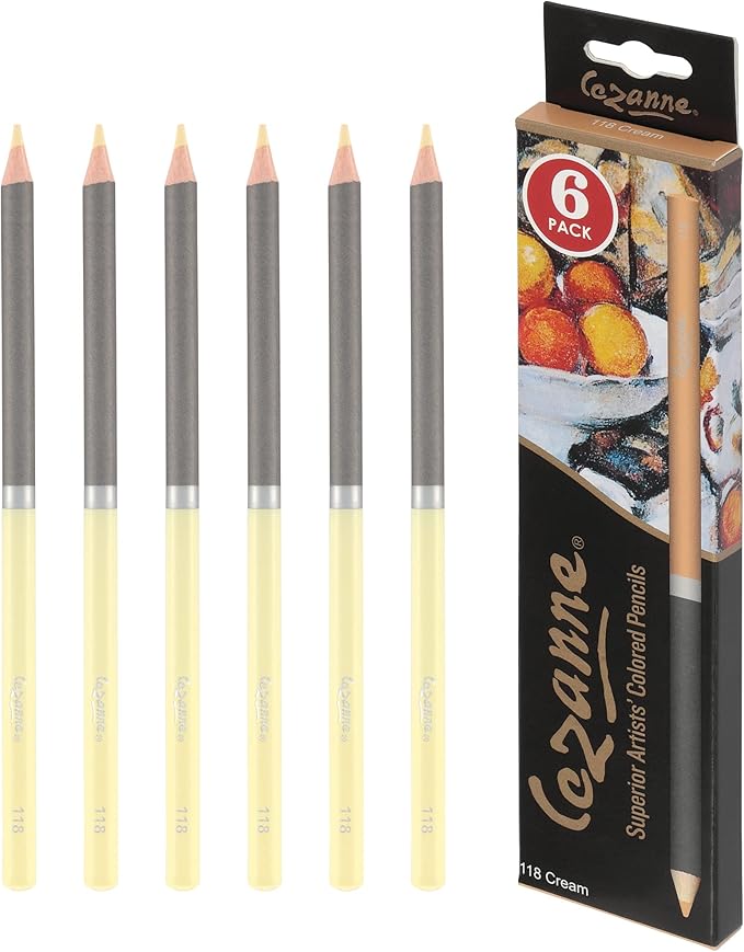 Creative Mark Cezanne Premium Colored Pencils Cream 6 Pack by Cezanne