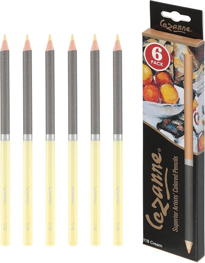 Creative Mark Cezanne Premium Colored Pencils Cream 6 Pack by Cezanne