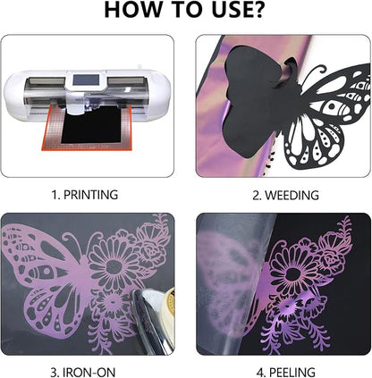 guangyintong Chameleon Heat Transfer Vinyl HTV Rolls, Changing Color HTV Vinyl - Image 4