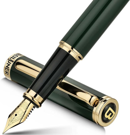 BEILUNER Racing Green Fountain Pen, Stunning Luxury Pens by BEILUNER