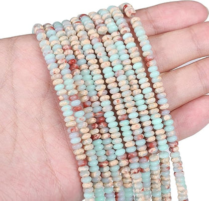 Natural Shoushan Disk Stone Beads 4x2mm 160pcs Rondelle Loose Semi Gemstone - Image 2