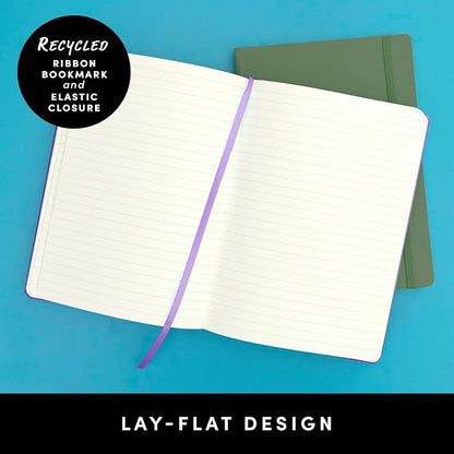 PAPERAGE Recycled Lined Journal Notebook, 160 Pages, Medium 5.6 in x 8 in - Image 3
