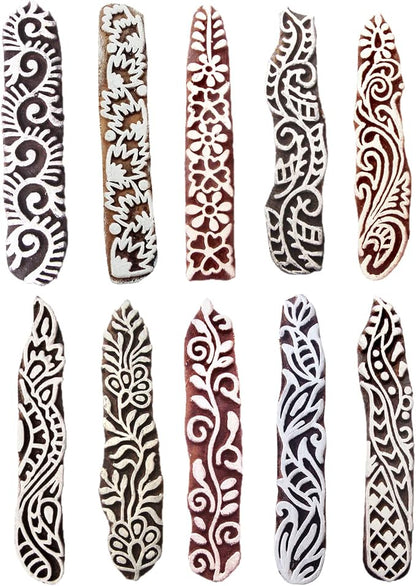 Clay Printing Stamps Urban Border Design Wood Blocks Htag2157 - Image 2