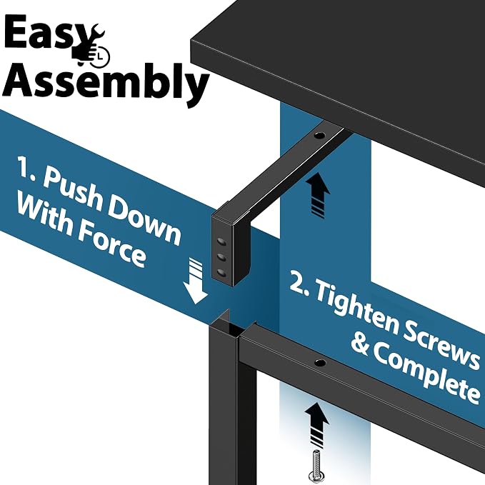SHW Mission 48-Inch Home Office Computer Desk - Image 6