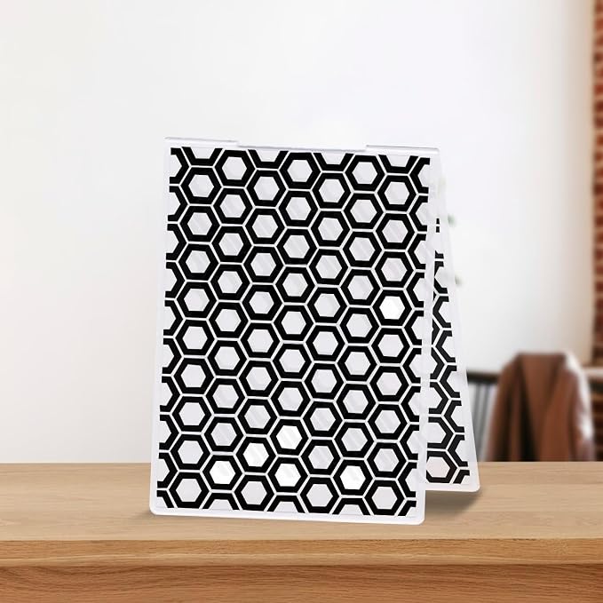 Threetols 3-D Textured Impressions Embossing Folder, Honeycomb Background - Image 5