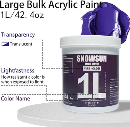 SNOWSUN Acrylic Paints, Large Bulk Heavy Body Acrylic Paint - Image 3