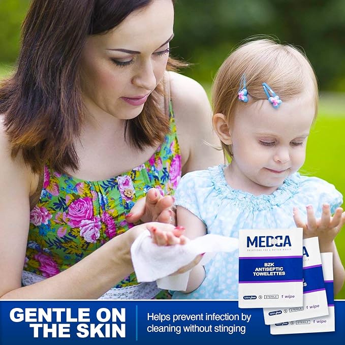 Hand Wipes – Benzalkonium Chloride Swabs Individual BZK Single-Use Packets by - Image 6