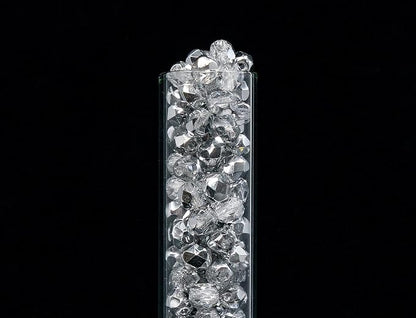 1.8 oz of Faceted Fire Polished Pressed Czech Glass Beads 4mm, Crystal Silver - Image 3