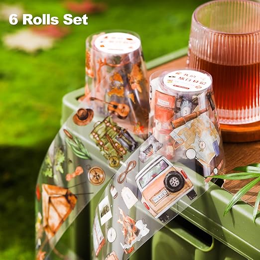 6 Rolls Travel PET Tape Set - Image 2