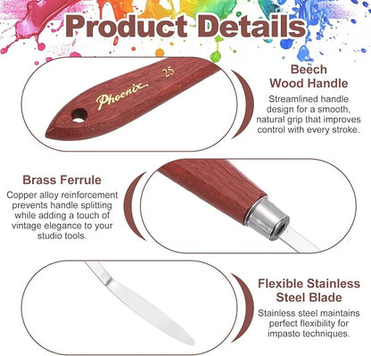 MECCANIXITY Pack of 1 Palette Knife No.25, 8.1" Long Palette Knives - Image 3