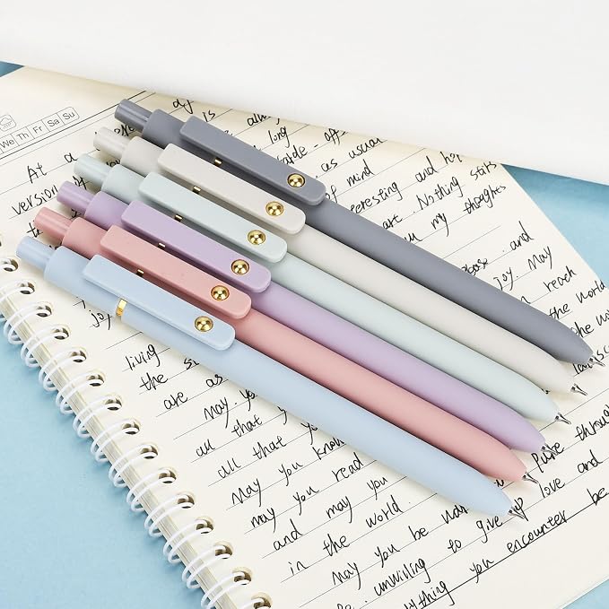 Gel Pens 6Pcs, 0.7mm Smooth Writing Black Ink Pens - Image 2