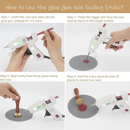 52pcs Wine Red Wax Sealing Sticks, Andotopee Glue Gun Adhesive Seal Sticks - Image 7