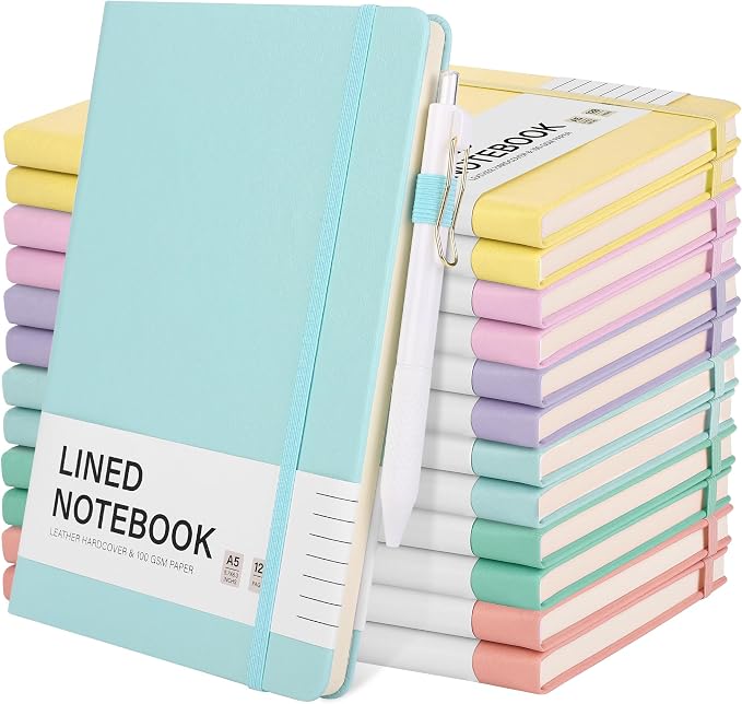 Aodaer 12 Set Lined Notebook Journals by Aodaer