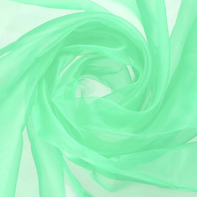 MECCANIXITY Iridescent Sheer Organza Fabric, 10 Yards x 59 Inches Solid by MECCANIXITY