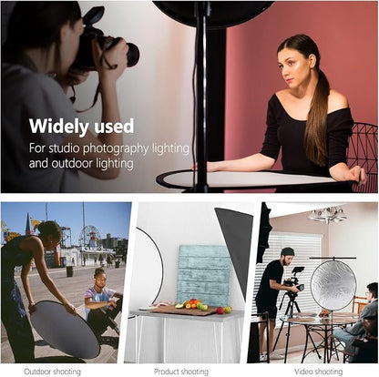 NEEWER 32-Inch 80CM Portable 5 in 1 Translucent, and Black Collapsible Round - Image 7