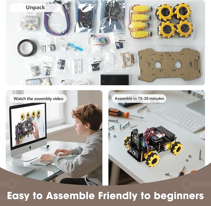 Robotics Kit for Kids Ages 8–12 12-16, ACEBOTT Smart Robot Car Kit - Image 2