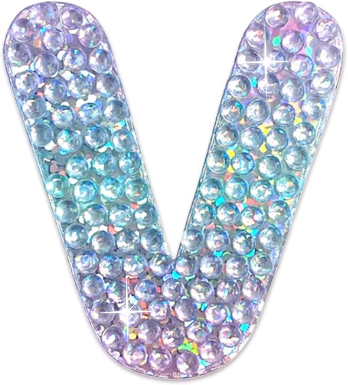 StickerBeans® Rhinestone Alphabet Letter Sticker V by StickerBeans
