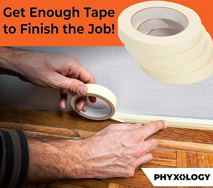 3/4 in Pro-Grade Masking Tape. 60 Yard Roll 4 Pack = 240 Yards of Multi-Use - Image 5