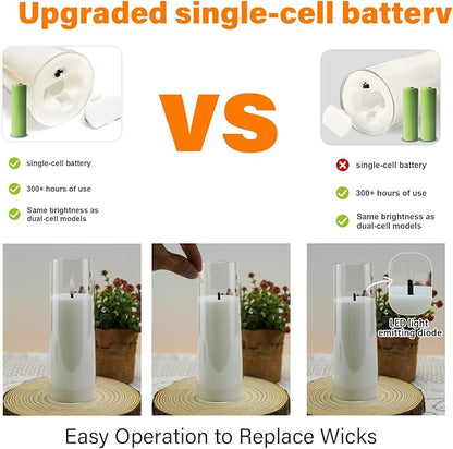 Flickering Flameless Candles Battery Operated - Image 2