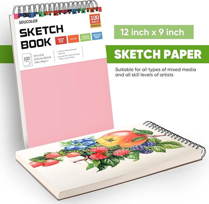 Art Supply Set - Sketching & Drawing Kit, Sketchbook Art Paper - Image 6