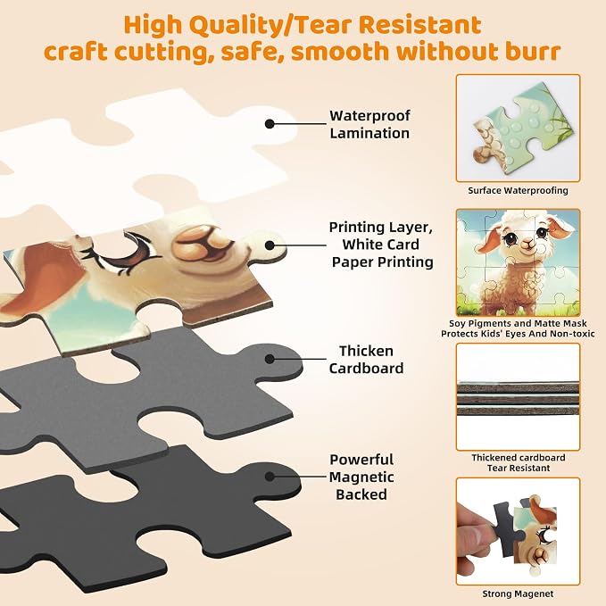 Puzzles for Kids Ages 3-5 2PK-72PCS-6 Animal Themes Magnetic Puzzles for Kids - Image 5