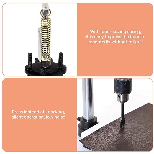 Leather Hole Puncher Hand Punching Machine Manual Press Puncher Punch Tools - Image 6