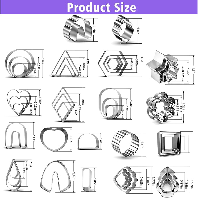 Polymer Clay Cutters for Earring Making 181pcs Clay Tools Set - Image 2