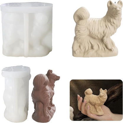 3D Dog Animal Silicone Molds by ESEDAGESiliconeMold