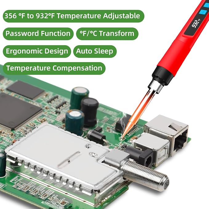 Soldering Iron Kit, 190W Soldering Gun, 110V LED Solder Kit - Image 4