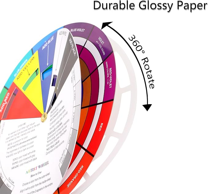 Nezyo 10 Pieces Color Paint Wheel Chart - Image 4