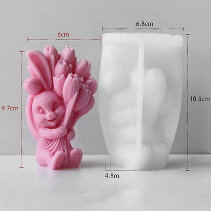 Rabbit Tulip Animal Soap Mold - Image 5