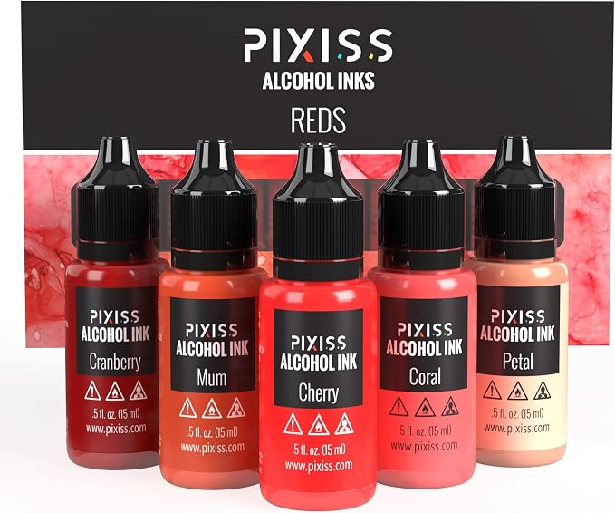 Pixiss Red Alcohol Ink Set by PIXISS