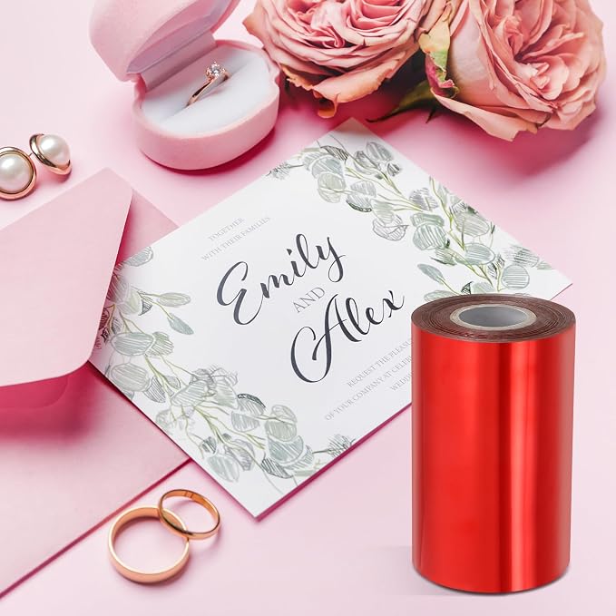 PATIKIL 4"x400Ft Hot Stamping Foil Paper, Heat Transfer Hot Stamping Paper Foil - Image 4