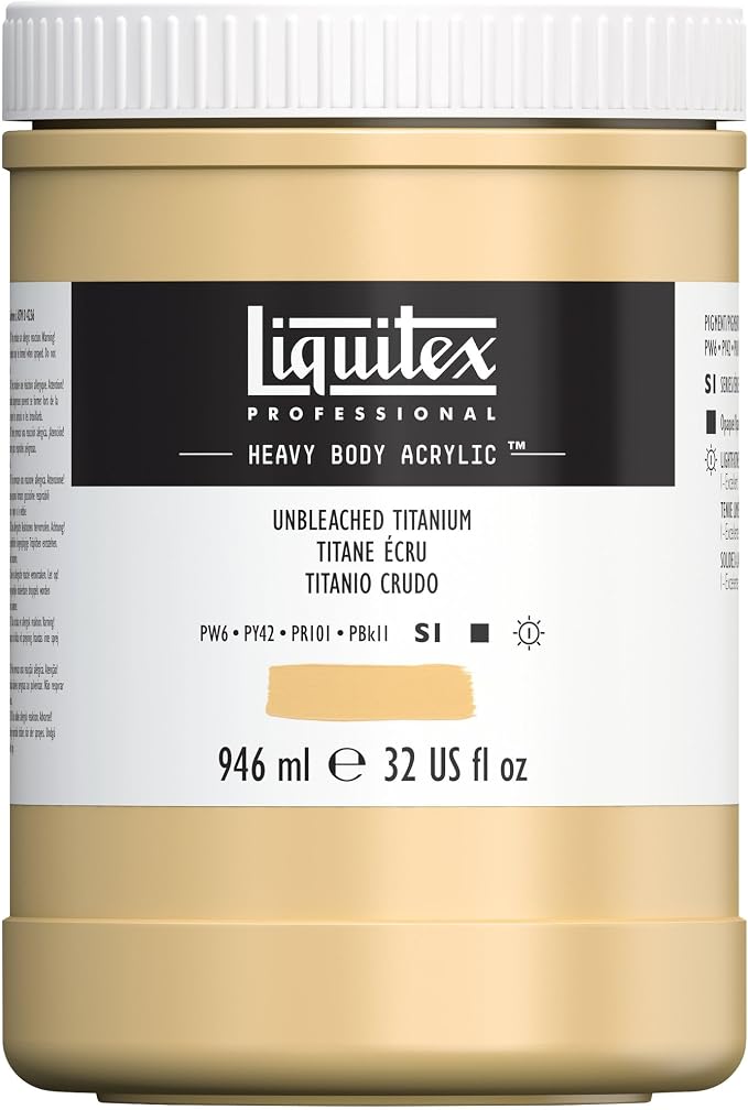 Liquitex Professional Heavy Body Acrylic Paint, 32-oz Pot, Unbleached Titanium by Liquitex
