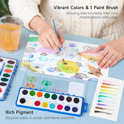 Shuttle Art 16 Colors Watercolor Paint Set Bulk, Watercolor Paint Set - Image 3