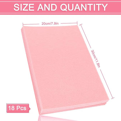 Whaline 18Pcs Felt Fabric Sheets Soft Thick Assorted Pink Craft Felt Pack - Image 2