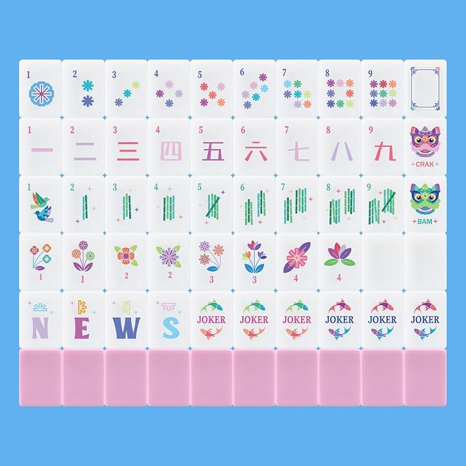 American Mahjong Set 160 Quality White Tiles American Mahjong Game Set by Gemscream