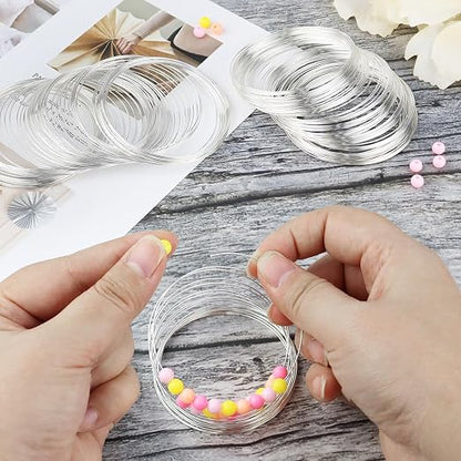 200 Loops Memory Steel Wire for Jewelry Making Supplies, 0.6mm Bangle Bracelet - Image 5