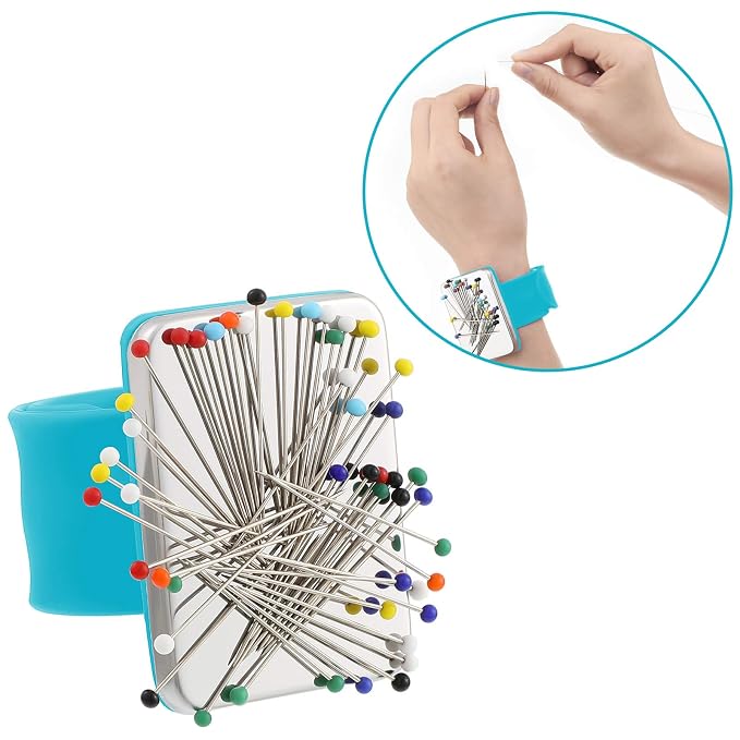 WILLBOND Magnetic Wrist Sewing Pincushion Wrist Magnetic Pin Holder Wristband - Image 3