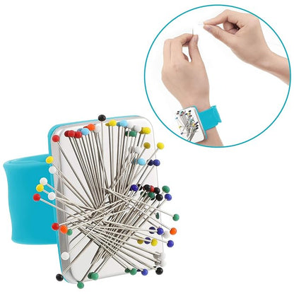 WILLBOND Magnetic Wrist Sewing Pincushion Wrist Magnetic Pin Holder Wristband - Image 3